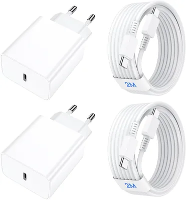 Chargeur USB C 45W, 2 Pack Samsung, câble de chargement de 2m, chargeur ultra-rapide pour Samsung Galaxy S26/S25/S24/S23
