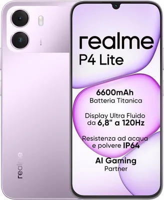 realme P4 Lite 4G Smartphone, 4GB+128GB, Pantalla LCD HD 120Hz de 6.8