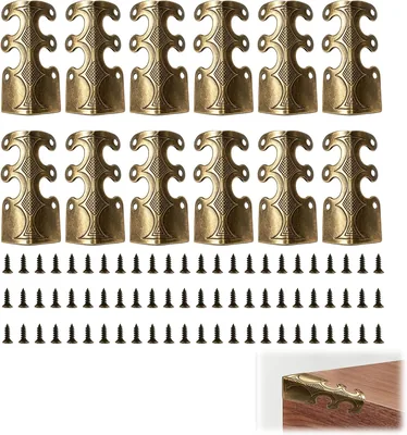 Protection de bordure en métal style vintage bronze pour skirting board - Set de 12