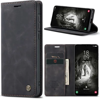 Torbyrnie Fall för Samsung Galaxy A57 5G, Premium PU-leder Telefonfall med Ständar och Kartföljare, Shockproof Magnetisk Skydd