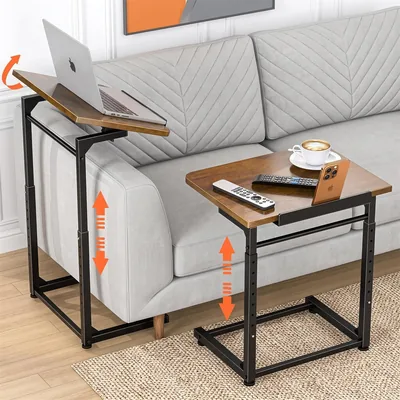 Angju C-Shaped End Table - Adjustable Height Couch Side Table, 10% Off