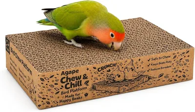 Agape Shreddable Bird Cardboard Platform