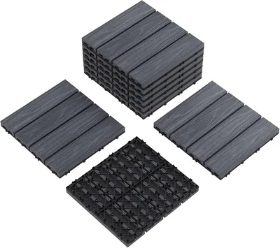 Lidzopas Wood Plastic Composite Decking Tiles Kit - Best Deal