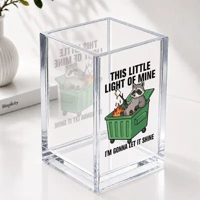 Crack Resistant Cosmetic Pencil Holder - Clear