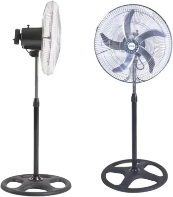 Ventilatore da Pavimento in Metallo Generico Potente, 65 W, 5 Pale, Diametro 50 cm Altezza