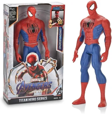 SHAHNARO Spider-Man Action Figure - 12 Inch Titan Hero Series Marvel Super Hero Toy for Kids
