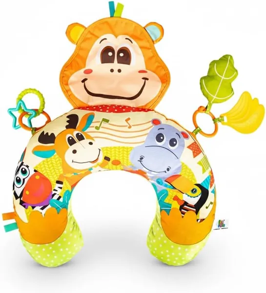 BaliBazoo Poduszka do zabawy Tummy Time dla niemowląt, bez BPA, sensoryczna poduszka na brzuch z papierem trzaskającym, gryzienie - Best Deal