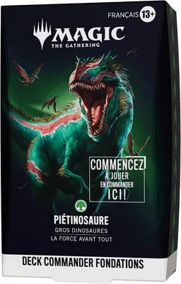 Deck de commandant Magic : La Rassembleur de Fondations Pietinosaurus - 100 cartes + accessoires (Version Française) | Meilleur Prix