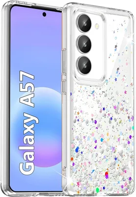 ASJDY Funda para Samsung Galaxy A57, Case Transparente con Purpurina Antiarañazos, 12% Off