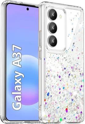 ASJDY Funda para Samsung Galaxy A37, Suave Antiarañazos con Concha de Purpurina Transparente - Mejor Precio