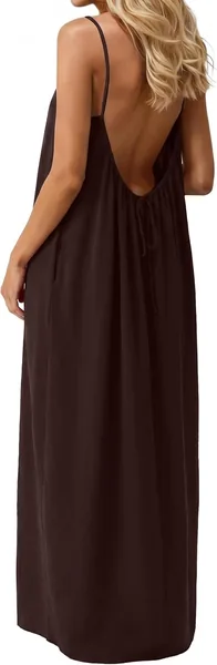 Lepunuo Summer Dresses for Women Backless Cami Sundresses Flowy Sexy Swimsuit Coverup Beach Vacation with Pockets