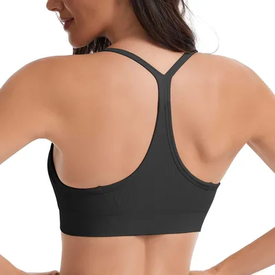 Nabawa Y Back Sports Bra Women Low Impact Racerback Yoga Bra