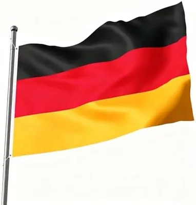 AhfuLife Pack von 1 Großes deutsches Flagge 90 x 150 cm für WM Dekoration 2026, Doppelseitiges Deutsches Flagge mit Messing Ösen (25% Rabatt)