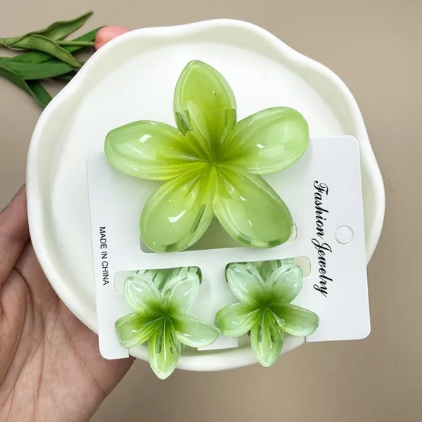 3 Pièces Clips Cheveux Fleurs, Clip Fleur Hawaïenne, Accessoires Cheveux Anti-Glissade, Adapté pour Cheveux Fins et Épais pour Femmes - Meilleur Prix