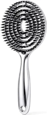 Cepillo para Cabello con Cerdas Mixtas de Jabalí y Nailon - Cepillo Para Cabello Rizado - Cojín de Aire Elástico
