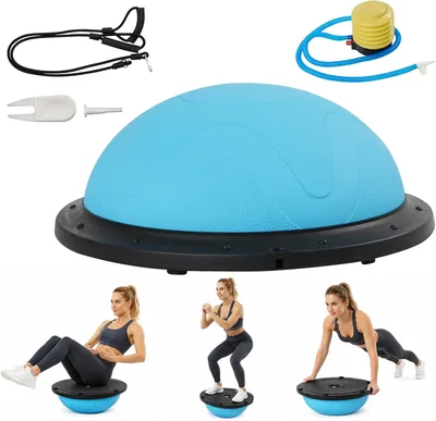 Balansbal, Balansträning, Halv Gymbal, 46 cm, 150 kg, Yoga Fitness, Hemfitness, Resistensband, Pump