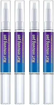 Lápiz Eliminador de Verrugas de 4 Piezas, Quita las Verrugas Suavemente, Adecuado para Pies, Manos, Brazos, Piernas y Cuerpo, Para Todo Tipo de Piel