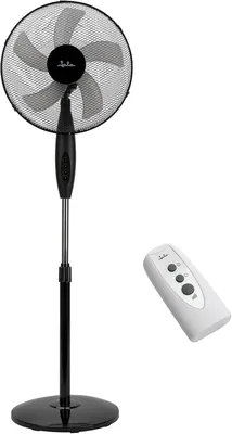JATA JVVP3245 - Ventilador de Pie Silencioso 50W con Mandos a Distancia, 5 Aspas 43 cm, 3 Velocidades, Oscilante, Altura Regulable. Mejor Oferta