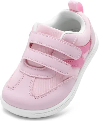 STQ KIDS Zapatillas para Niñas Flexibles Anti-deslizante Primeros Pasos para Pies Anchos 5-10 UK