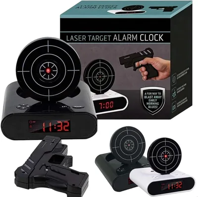 Vaktsmakare med pistol och målstein - Interaktiv digital tidsmätare, Vaktsmakare utan snooz, Personlig förberedelse, LED-skärmen