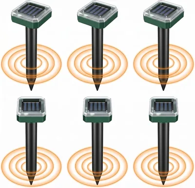 Solstött Ultrasonisk Slangavvundare, Elektriskt Pestförsvar mot Slanger och Moskor, Ratsavvundare utomhus, Vattenfast