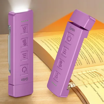 Gritin Luz de Lectura con 7+1 LED, Lámpara de Lectura y Linterna 2 en 1 | 6 Colores de Protección Oculares, 6 Niveles de Brillo - Mejor Oferta
