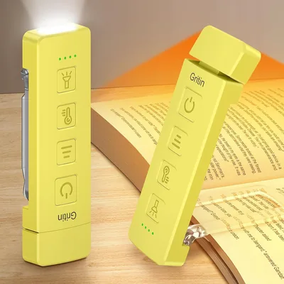 Gritin 2026 2a Generazione Luce da Lettura per Letti, 2 in 1 Luce Libro & Torcia | 7 LED Spettro Completo per Occhi, 6 Colori