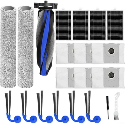 ZWEquipint ersättningsdelset för Ecovacs DEEBOT T90 Pro OMNI, huvudborste, sidan borster, HEPA-filter, mop