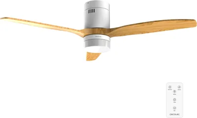 Cecotec Techo Ventilador con Luz Control Remoto EnergySilence Aero 4600 Blanco y Arena, Motor DC 38W, Diámetro 132 cm, 48% de Descuento