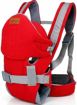 Ergonomic Baby Carrier, 6 Carrying Positions, Breathable Mesh, Red & Grey (3-30 Months), Adjustable Hip Seat with Head Support - Best Deal