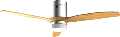 Cecotec Ceiling Fan con Luz de Techo Control Remoto EnergySilence Aero 4600 Acero & Arena. Motor DC 38W, Diámetro 132 cm