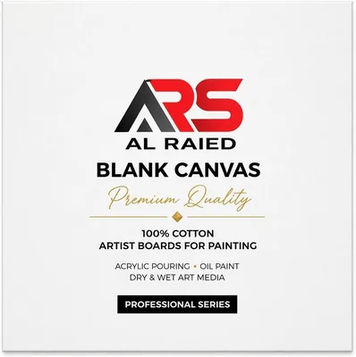 ARS® 75x75cm Blank Canvas White, 100% Cotton Artist Board, Best Deal