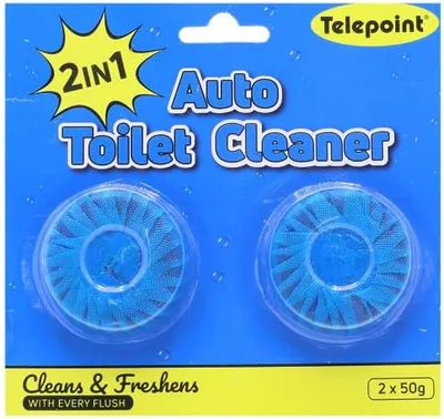 Telepoint 2-in-1 Auto Toilet Cleaner Cistern Blocks, 50g x 2 Pack Best Deal