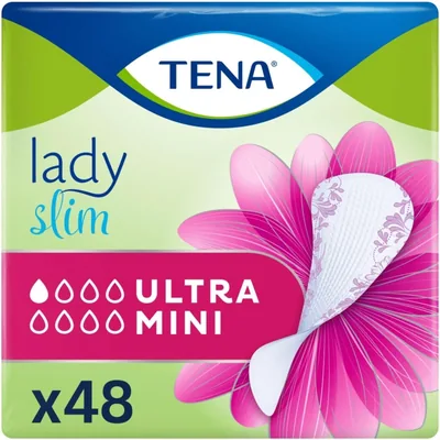 Wkładki TENA Lady Slim Ultra Mini - cienkie wkładki chłonne dla kobiet, na kropelkowe nietrzymanie moczu