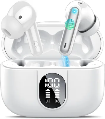 Csasan Wireless Earbuds 2026 Bluetooth 5.3 Headphones with 4 ENC Noise Cancelling Mics, 40H Playtime Best Deal