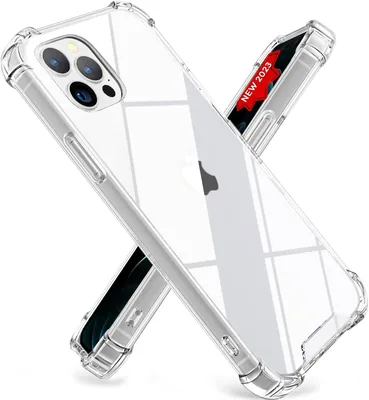 حالة Dl3 Mobilak متوافقة مع iPhone 12/12 Pro 6.1، غطاء سيليكون شفاف TPU مقاوم للصدمات زوايا مضادة للصدمة - أفضل سعر