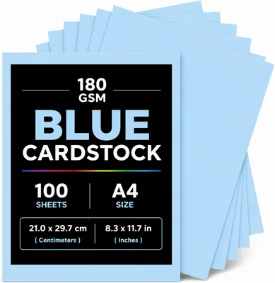 100 Pcs Thick Cardstock Paper A4 & A3 for Printing & Crafts