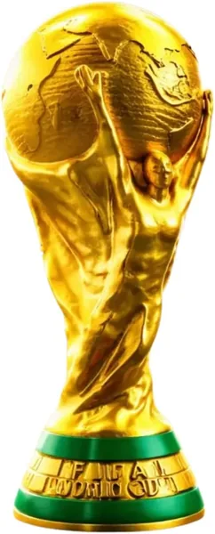 Ta a da copa do mundo 2026 Dourada Trof u Tamanho real de Futebol 25x10cm