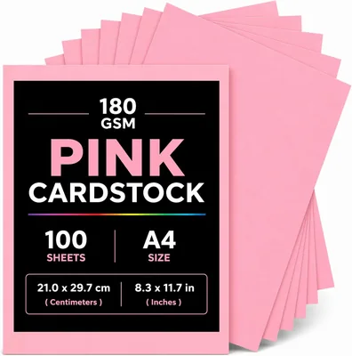 100 Pcs Thick Card Stock Paper A4 & A3 for Printing & Crafts