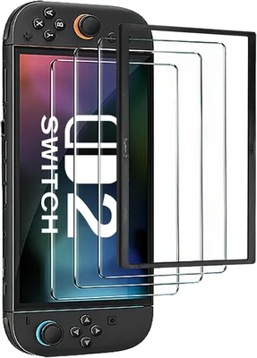 Protector de Pantalla para Nintendo Switch 2, Vidrio Templado 9H Ultra HD Mica Cristal, Cobertura Total