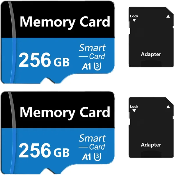 2 Pack Memory Card 256GB with Adapter