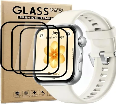Toergy 3x Folia Ochronna dla Huawei Watch Fit 5 - Szkło Kompozytowe PMMA, Pełne Pokrycie Ekranu 3