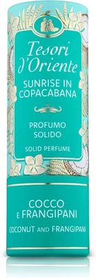Tesori d'Oriente, Profumo Solido Senza Acqua e Alcol, Cocco e Frangipani, Fragranza Fresca e Morbida, 7 g - Best Deal