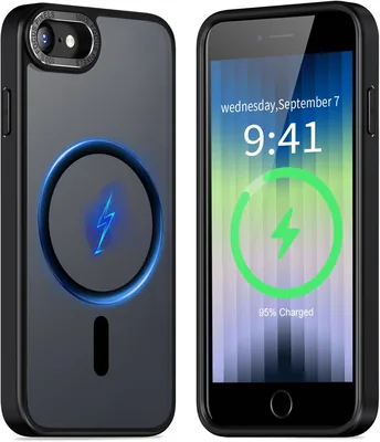 マッグセーフ対応 クワティング iPhone SE3/SE2 ケース マットテクスチャ 米軍MIL規格
