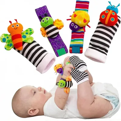 FA PLUS Baby Wrist Rattle Socks & Foot Finder Set - Best Deal