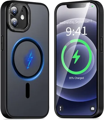 KWATUNG iPhone 12/12 Pro用 マグネティック ケース 米軍 MIL標準対応 iPhone 12 | マグネット対応、薄型、衝撃吸収、耐久性