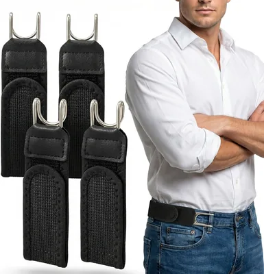 4Pcs Buckleless Belt Hook, Adjustable Elastic Belt, Best Deal