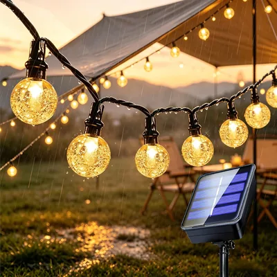 Xcdhemde Luci Solari Esterne 7m 50 LED, Catena Luminosa da Giardino 8 Modalità, IP65 Impermeabile