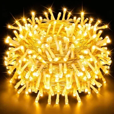 Luci da giardino Hoteril 200 LED, luci natalizie esterne con presa, impermeabili IP54, per esterni