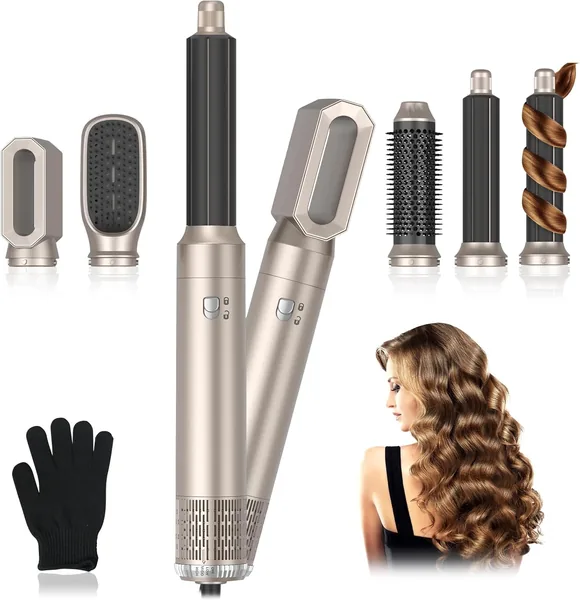Spazzola per Capelli con Aria Calda 5 in 1, Asciugacapelli da 1000W con Setole a Forma di Aria, 3 Temperature